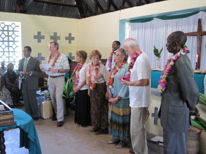 Reformation visitors welcomed during a Pangani church service.