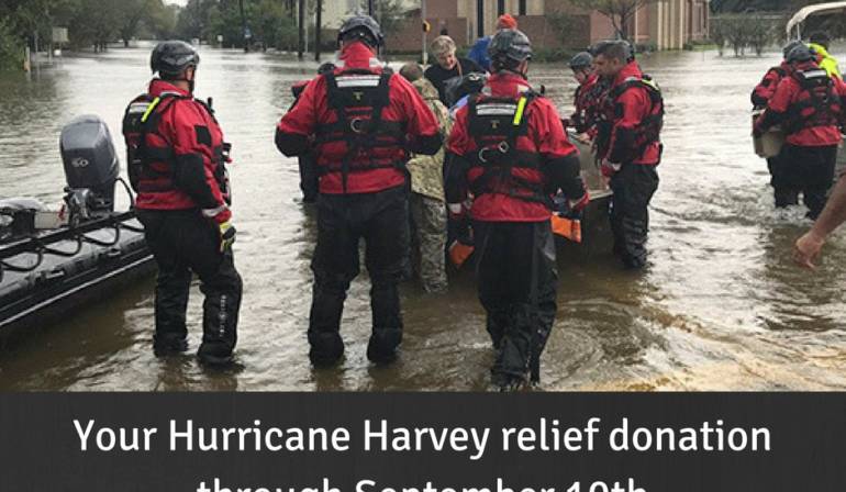 Give Now for Hurricane Harvey Relief Efforts