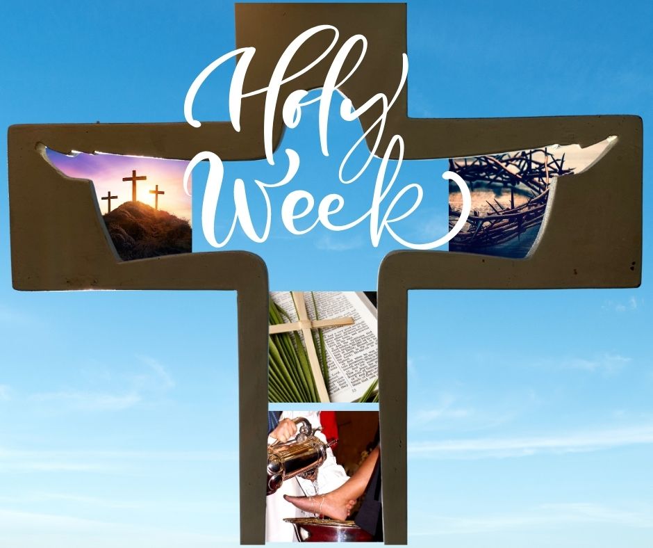 Holy Week images on cross