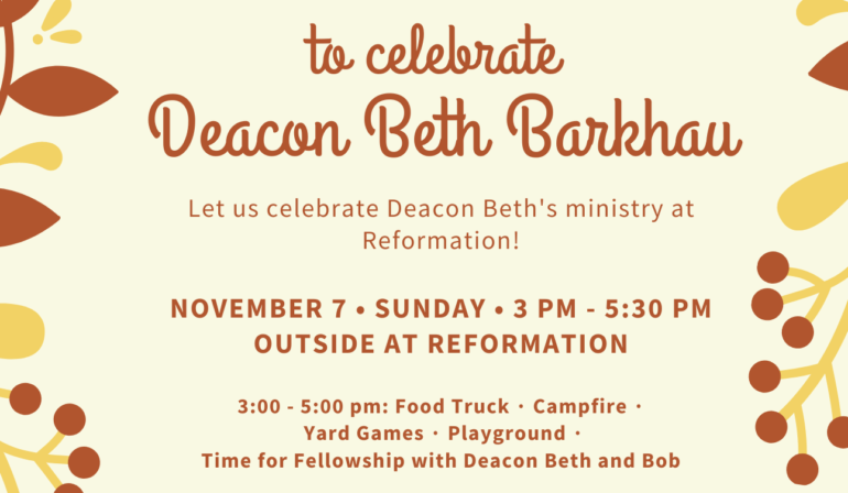 Farewell Deacon Beth!